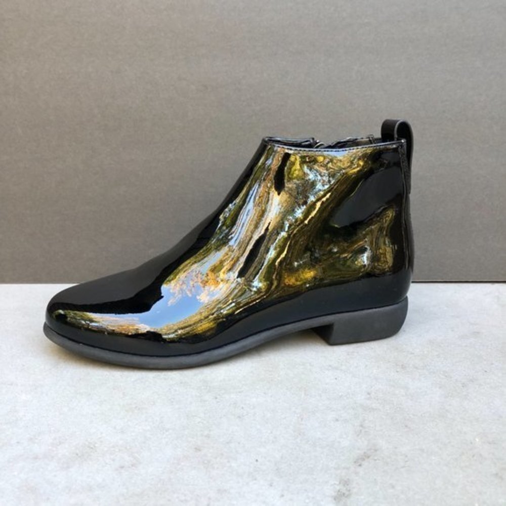 AEROSOLES Spencer Boot Black faux patent leather ankle bootie size 7M NEW - Picture 7 of 8